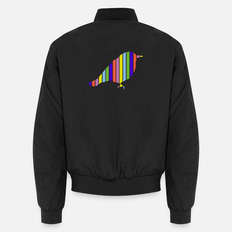 Vogel in bunten Farben Unisex Bomberjacke