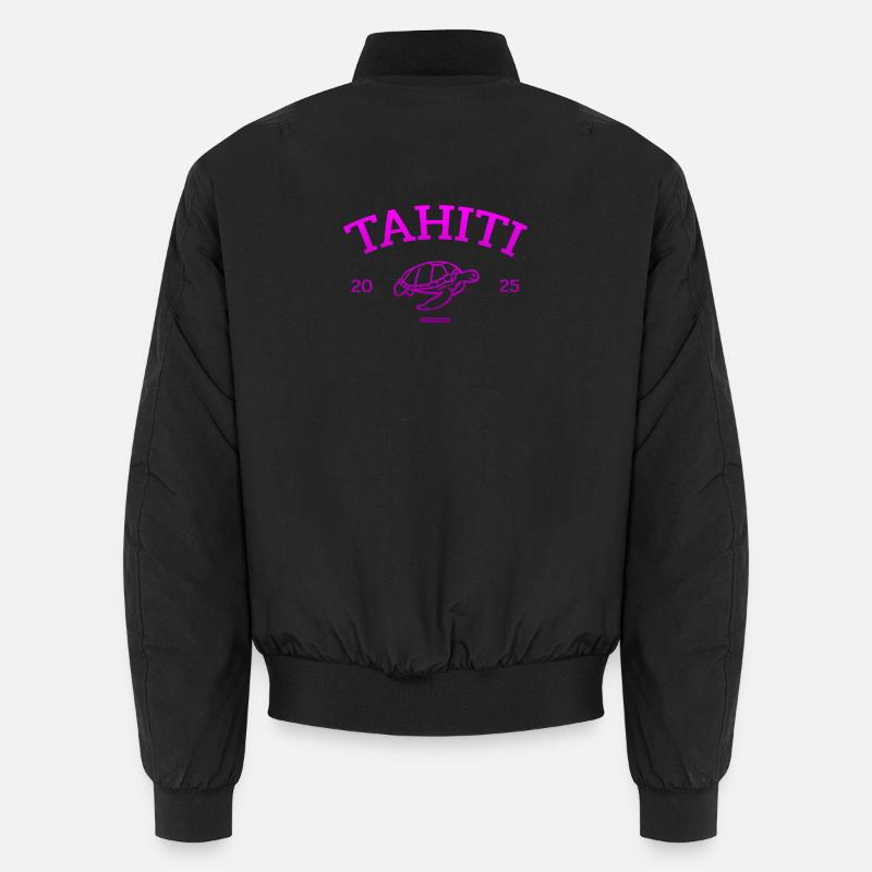 Tahiti - Turtle - French Polynesia - Schildkröte - Unisex Bomber Jacket - black