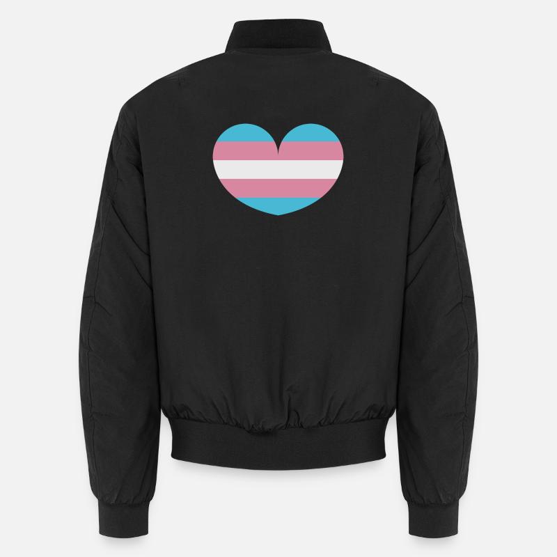 Trans-Herz-Flagge Unisex Bomberjacke