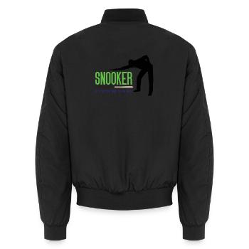 Snooker – Lasst uns die Jungs auf die Bühne bringen - Unisex Bomberjacke - Schwarz - Hinten - AI Model Male 185 light (185cm)
