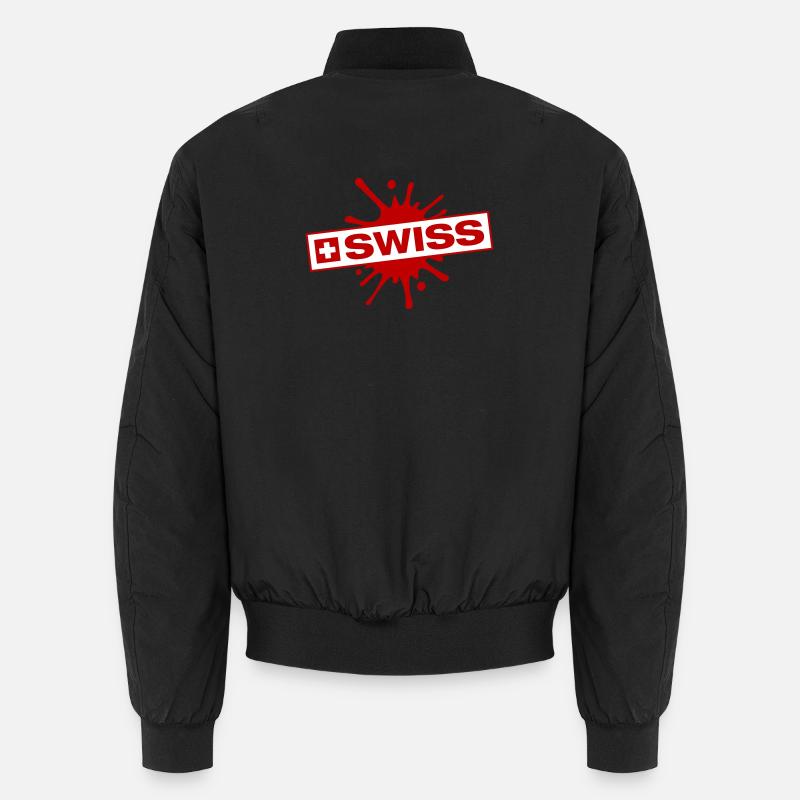 Blobs de Suisse - Bomber unisexe - noir