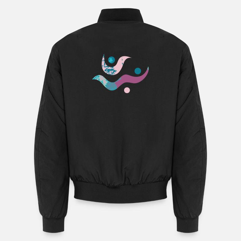 Yoga design_32 - Unisex Bomber Jacket - black
