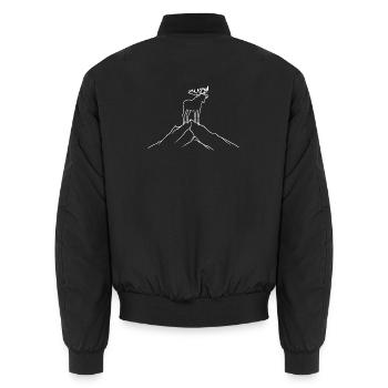 Randonneurs d’orignaux pour les amoureux de la nature Montagne Tranquille - Bomber unisexe - noir - Dos - AI Model Male 185 light (185cm)