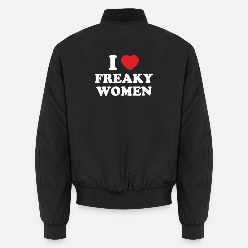 I Heart Freaky Women - Unisex Bomber Jacket - black
