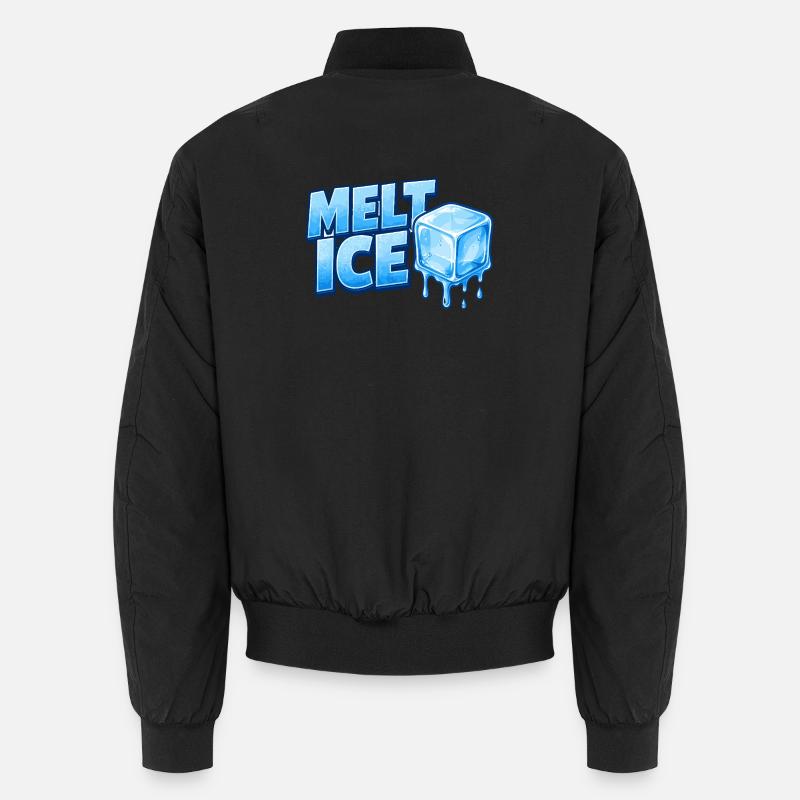 Schmelzendes Eis Cartoon Design - Unisex Bomberjacke - Schwarz
