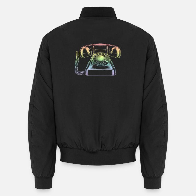 telephone - Unisex Bomber Jacket - black