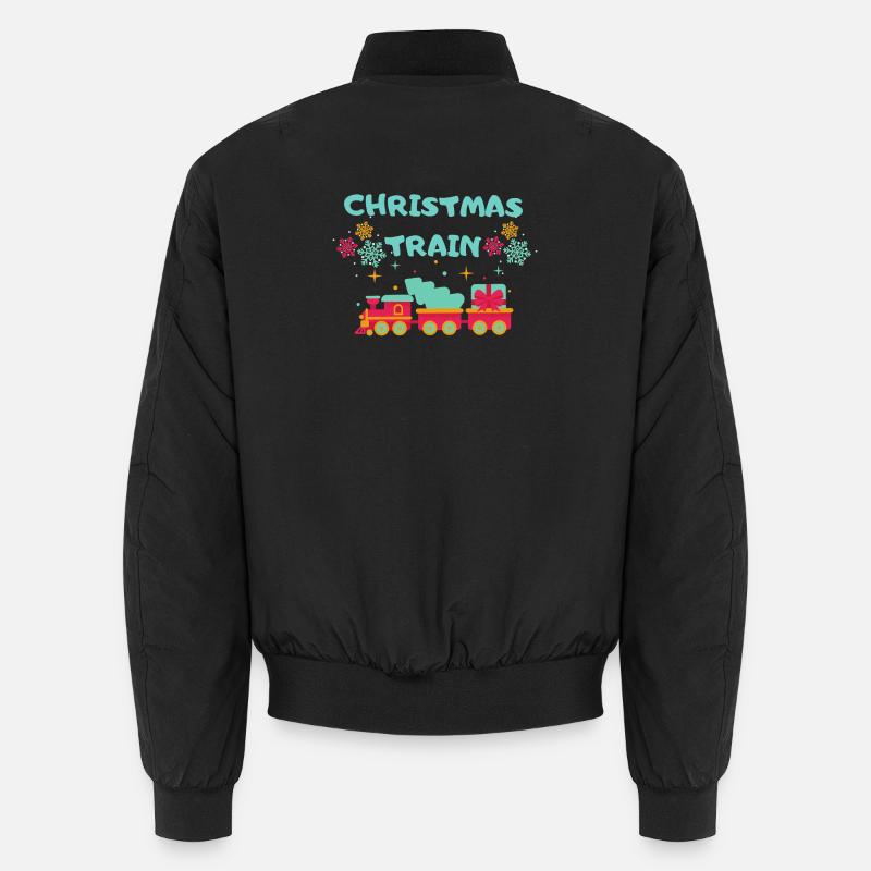 Christmas Train - Unisex Bomber Jacket - black