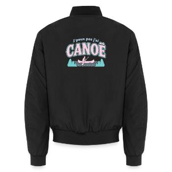J'peux pas j'ai CANOE - Bomber unisexe - noir - Dos - AI Model Male 185 light (185cm)