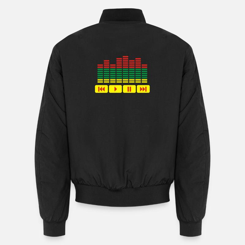 Equalizer DJ music player - Unisex Bomberjacke - Schwarz