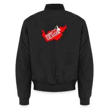 Super Valaisan des Alpes - Bomber unisexe - noir - Dos - AI Model Male 185 light (185cm)