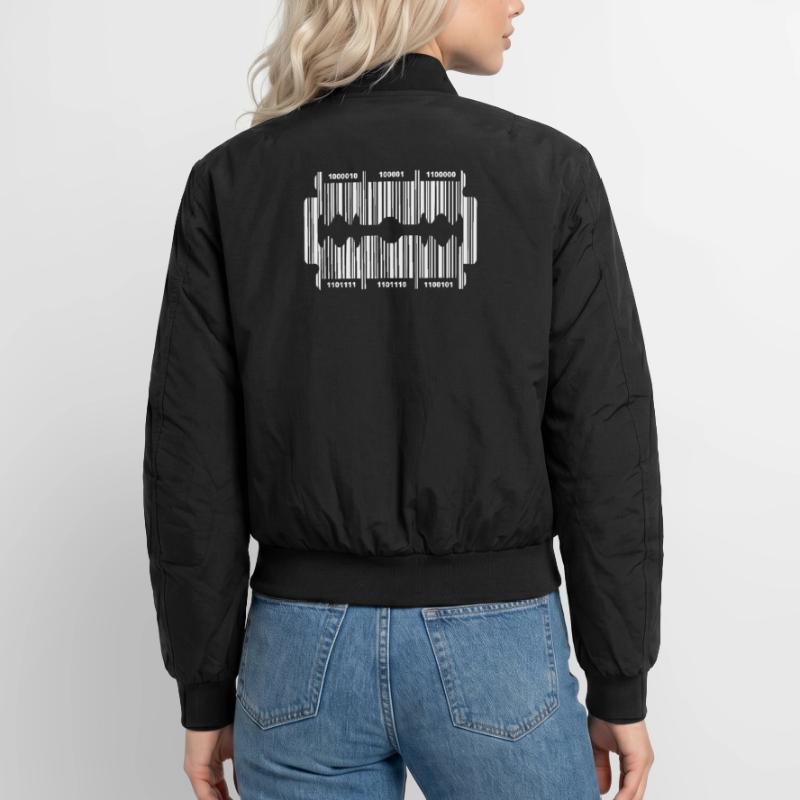 Rasierklinge mit Code Unisex Bomberjacke