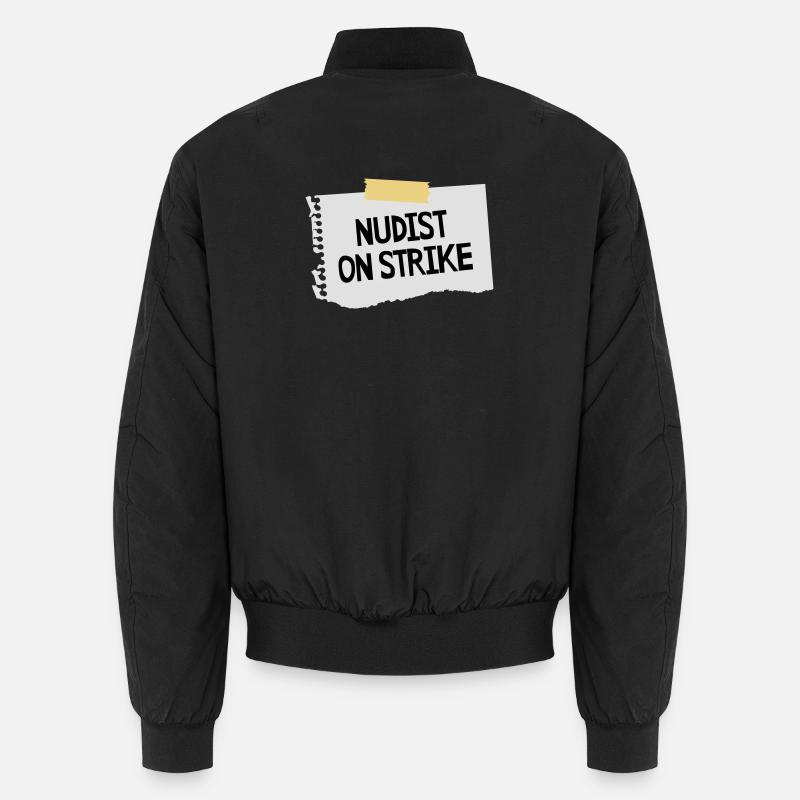 Nudist on strike Unisex Bomberjacke