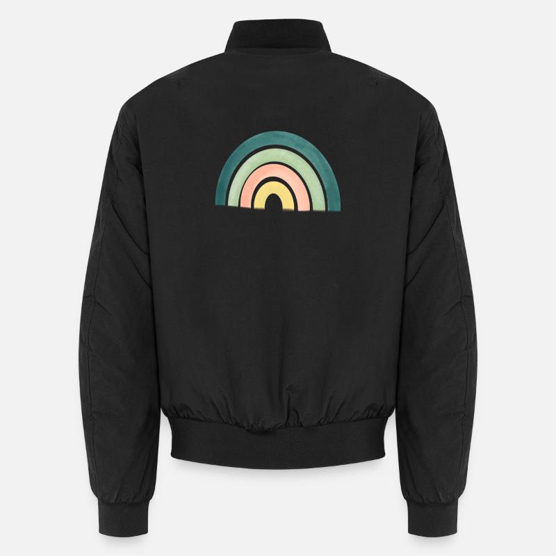 Regenbogen - Unisex Bomberjacke - Schwarz