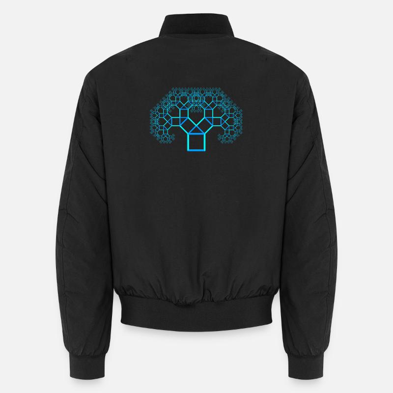 pythagoras tree - Unisex Bomberjacke - Schwarz