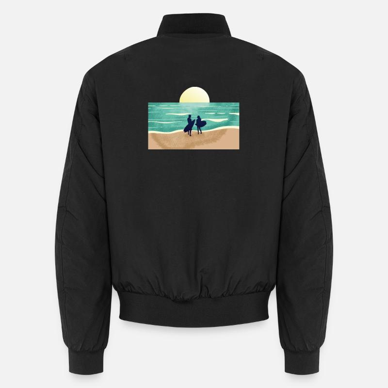 Summer Sunset Surfer Unisex Bomber Jacket
