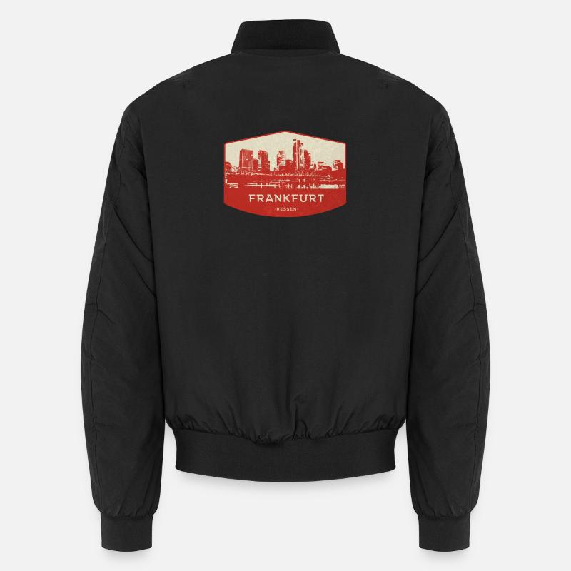 Frankfurt Skyline Red Badge - Unisex Bomber Jacket - black