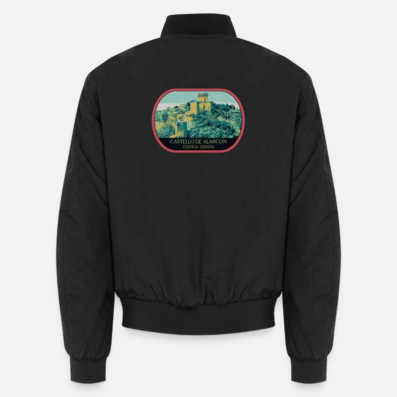 Schloss Alarcón: Spanisches Märchen - Unisex Bomberjacke - Schwarz