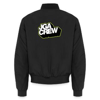 Enterrement de vie de garçon Crew 3D-Typo 3C - Bomber unisexe - noir - Dos - AI Model Male 185 light (185cm)