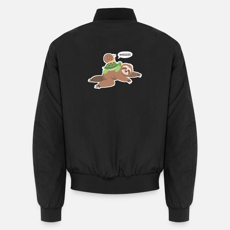 Faultier Schildkröte Schnecke Unisex Bomberjacke