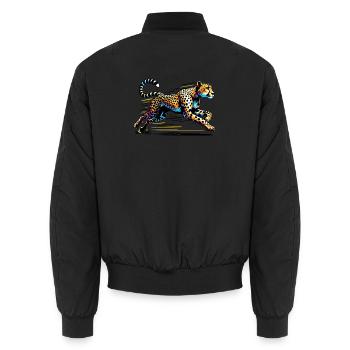 Gepard - Unisex Bomberjacke - Schwarz - Hinten - AI Model Male 185 light (185cm)