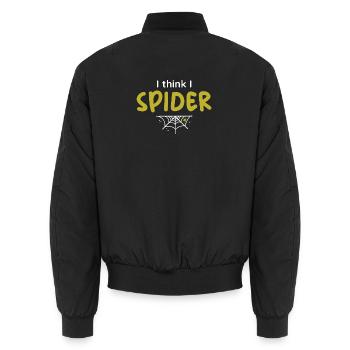 I think i spider - Unisex Bomberjacke - Schwarz - Hinten - AI Model Male 185 light (185cm)