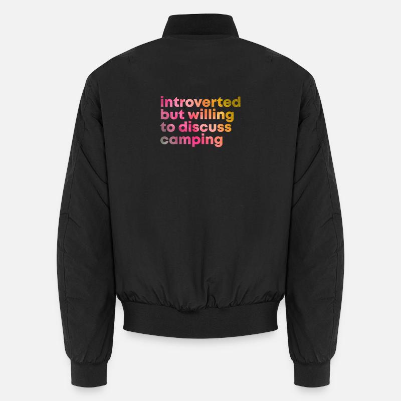 Camping - Unisex Bomber Jacket - black