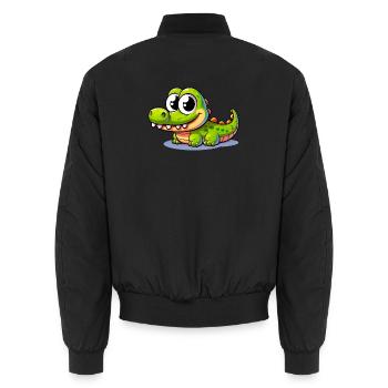 Alligator Crocodile - Bomber unisexe - noir - Dos - AI Model Male 185 light (185cm)
