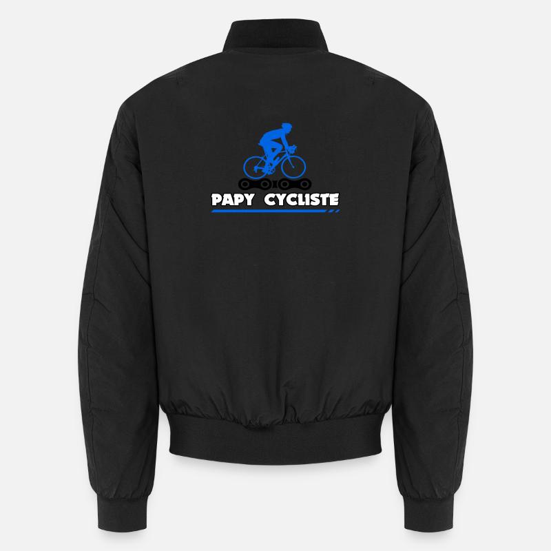 Grandpa cyclist - Unisex Bomber Jacket - black