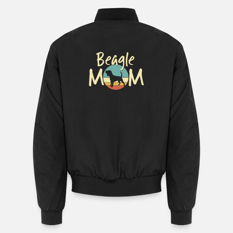 Beagle Mom Retro Sunset Design - Dog Lover Gift Unisex Bomber Jacket