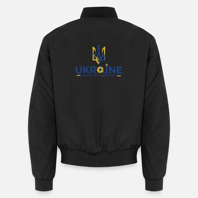 Trident Sunflower Ukraine Flag Unisex Bomber Jacket