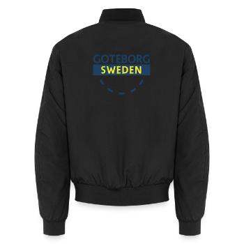 Göteborg, Suède, Panneau de la ville - Bomber unisexe - noir - Dos - AI Model Male 185 light (185cm)