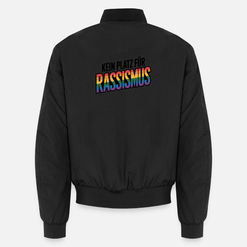 No Place for Racism - Cool Pride Logo Unisex Bomber Jacket