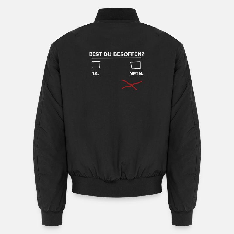 Bier Besoffen - Unisex Bomberjacke - Schwarz