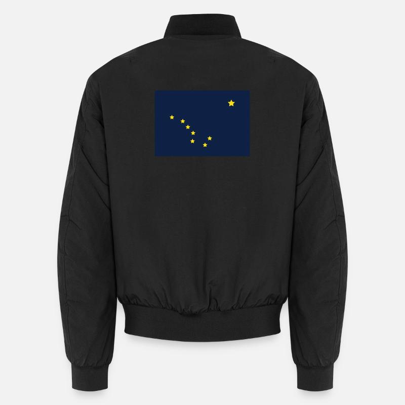 Alaska state flag - Unisex Bomber Jacket - black