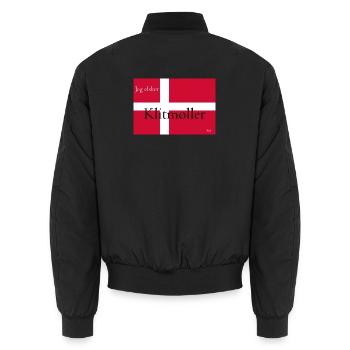 Drapeau danois de Klitmøller - Bomber unisexe - noir - Dos - AI Model Male 185 light (185cm)