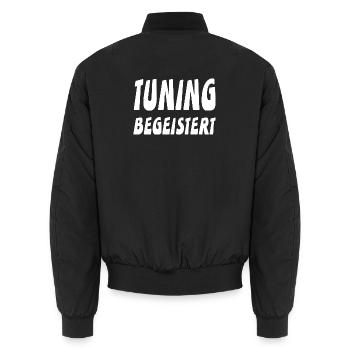 Tuning - Unisex Bomberjacke - Schwarz - Hinten - AI Model Male 185 light (185cm)