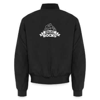 La géologie est géniale ! - Bomber unisexe - noir - Dos - AI Model Male 185 light (185cm)