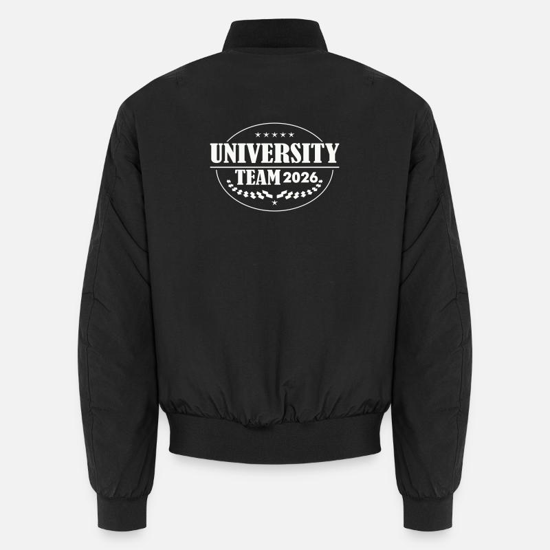 Universität Team 2026 Emblem - Unisex Bomberjacke - Schwarz