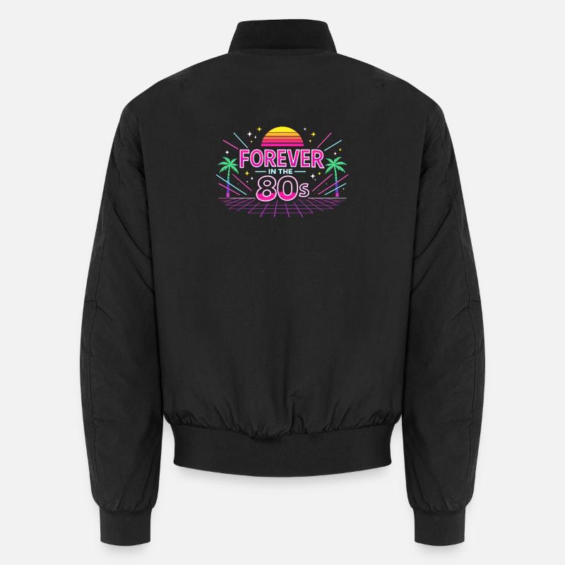 Forever 80s Neon Retro - Unisex Bomberjacke - Schwarz