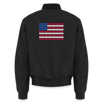 Éleveur Patriotique Troupeau de Coq Volaille USA Pride C - Bomber unisexe - noir - Dos - AI Model Male 185 light (185cm)