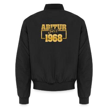 Pas d’école en 1968 - Bomber unisexe - noir - Dos - AI Model Male 185 light (185cm)