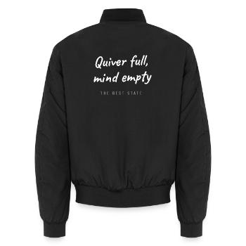 Bogenschiessen Bogenschuetze Pfeil und Bogen Bogen - Unisex Bomberjacke - Schwarz - Hinten - AI Model Male 185 light (185cm)