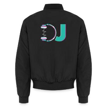 DJ Kopfhörer Musik DJing Discjockey Musiker DJ - Unisex Bomberjacke - Schwarz - Hinten - AI Model Male 185 light (185cm)