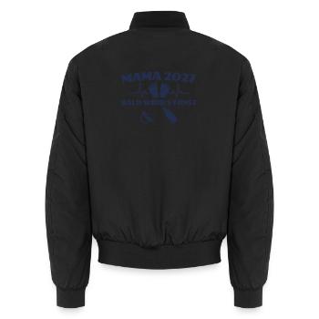 Werdende Mama 2027 Bald wird's ernst - Unisex Bomberjacke - Schwarz - Hinten - AI Model Male 185 light (185cm)