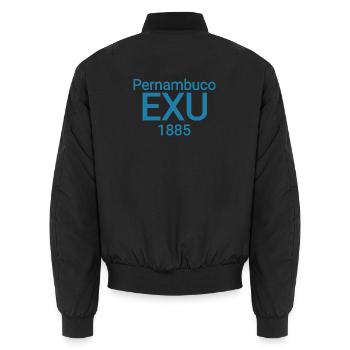 Exu brasilien Pernambuco text - Unisex Bomberjacke - Schwarz - Hinten - AI Model Male 185 light (185cm)