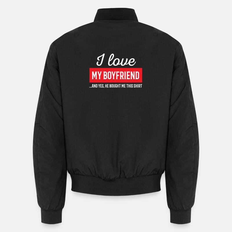 Ich liebe meinen Freund Unisex Bomberjacke