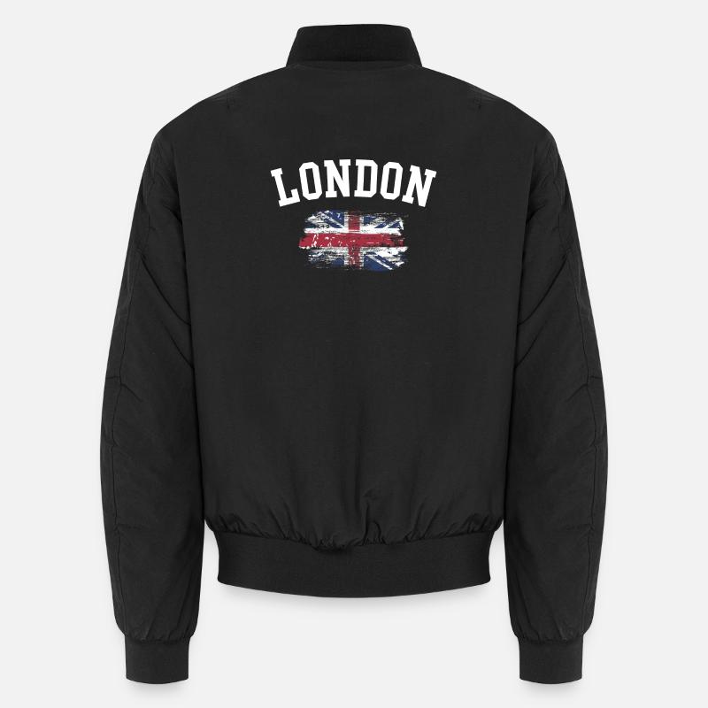 Tee du drapeau du London Grunge Union Bomber unisexe