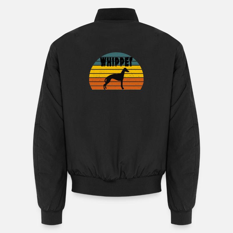 whippet Silhouette' Cool Dog Whippet - Unisex Bomber Jacket - black