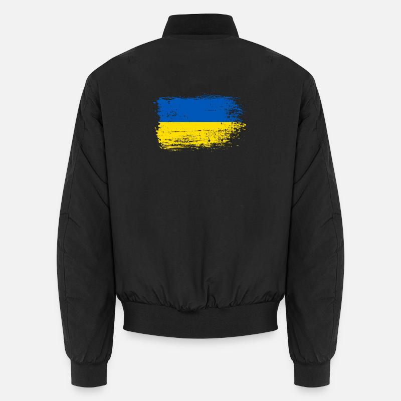 Drapeau Coup de pinceau Ukraine Bomber unisexe