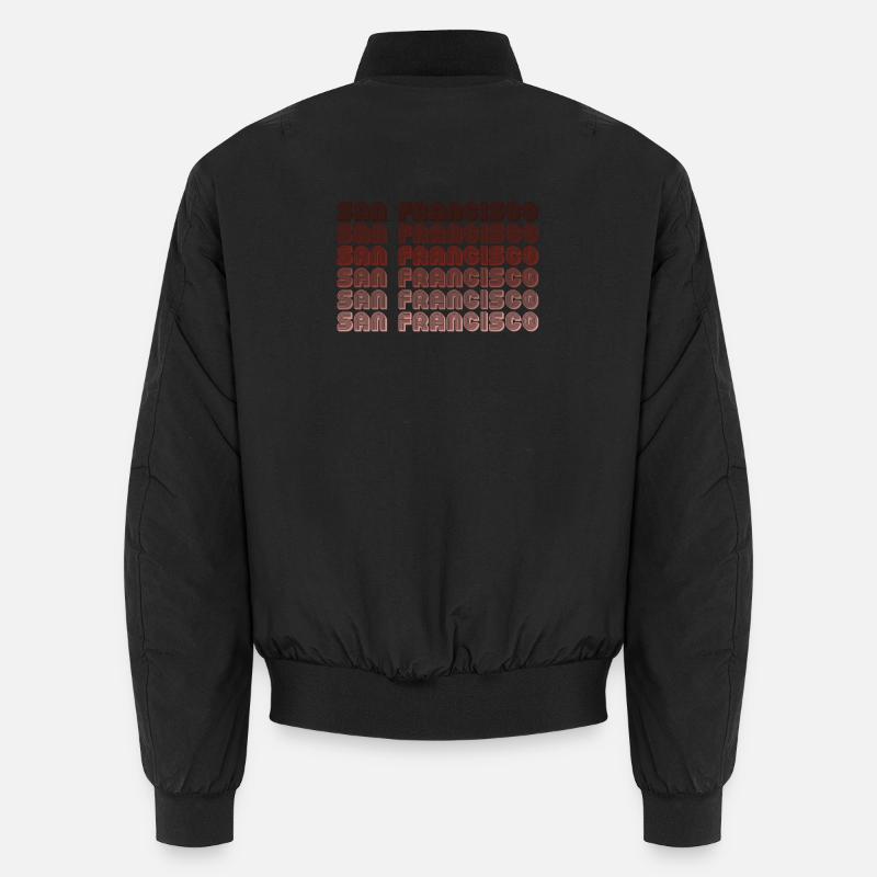 San Francisco Grid Gradient Pattern - Unisex Bomber Jacket - black